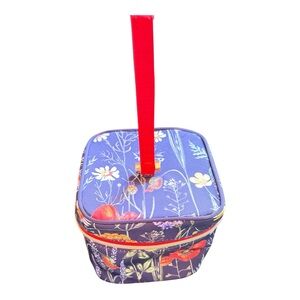 Estée Lauder Navy Floral Cosmetic Bag